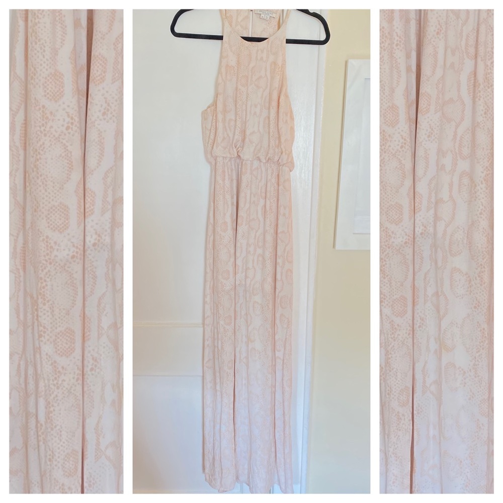 Blush Snake Print Maxi Dress